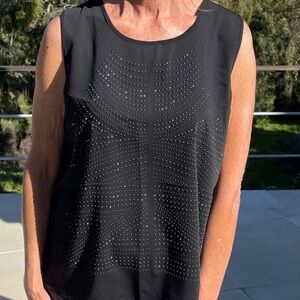 Calvin Klein Black Studded Blouse